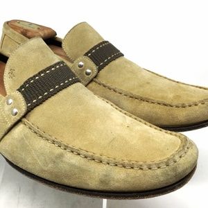Donald J Pliner Men's Suede Loafers Size 12m Brown